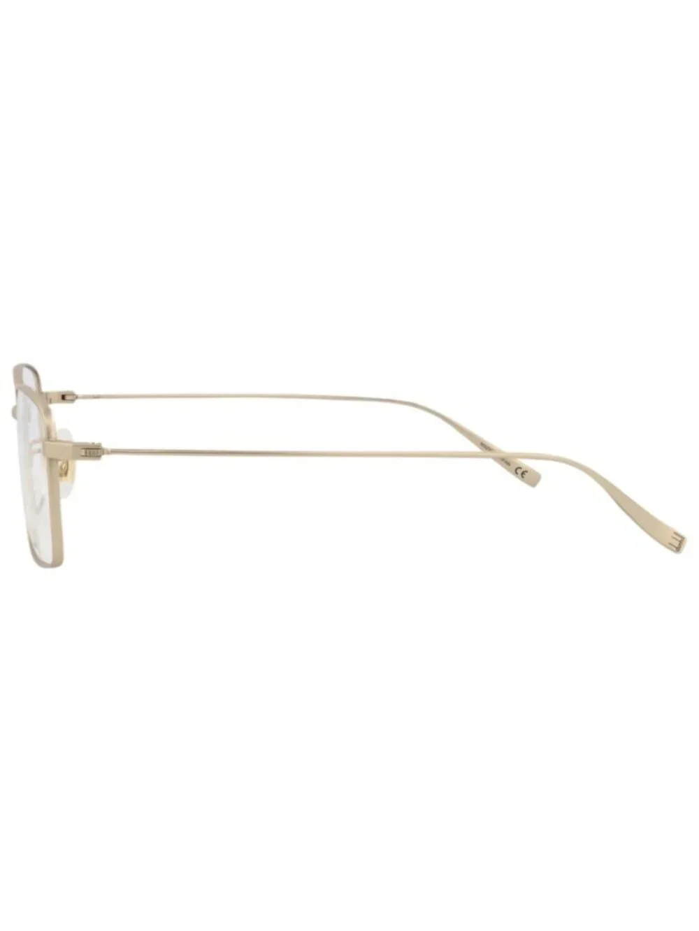 New Dunhill Women's Eyeglasses Square Rectangle Titanium Frame Mens Gold Gold